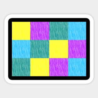 Vibrant Checker Pattern Sticker